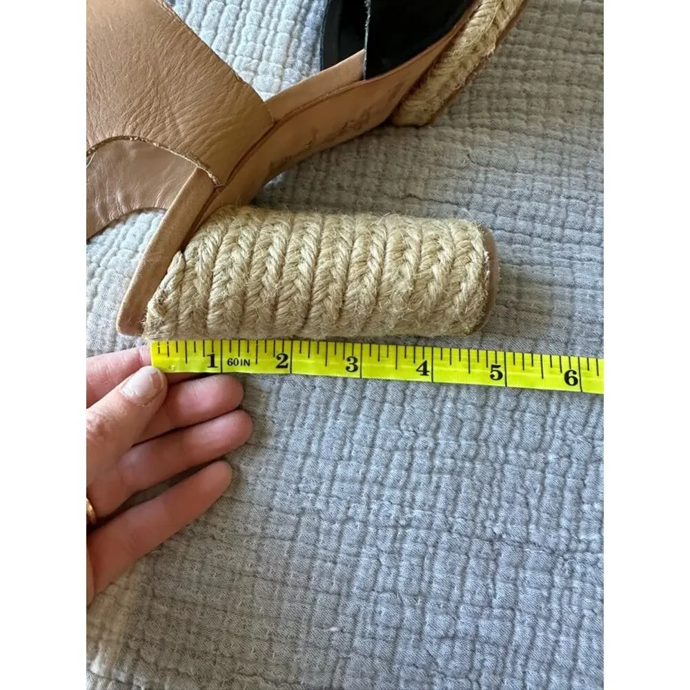 Loeffler Randall Neel Espadrille Pumps Block Heel Sandals Sz 7.5